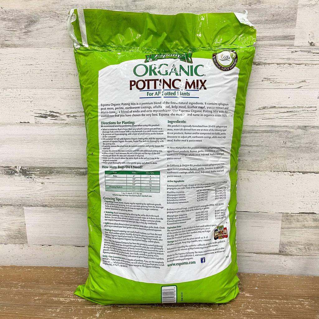 ingredients of potting mix Espoma Organic Potting Mix