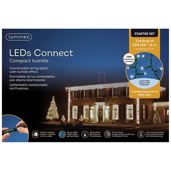Compact Twinkle LED 1500 ct. String Light Set Cool White - Hicks Nurseries