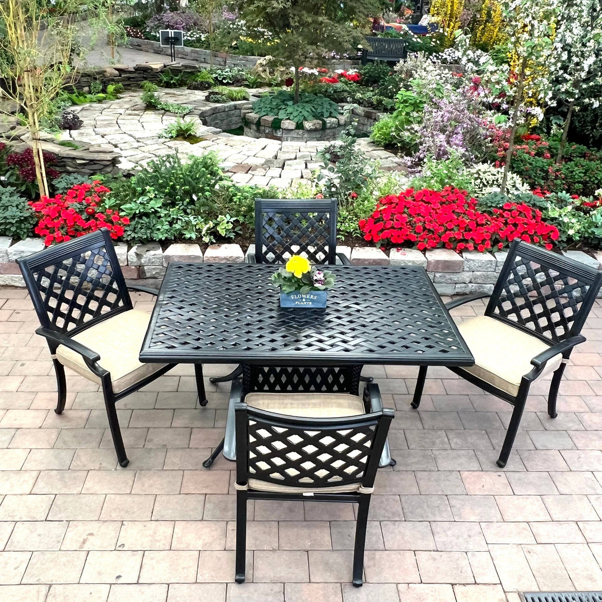Wellington Outdoor Patio Cast Aluminum Dining Set 5 piece set