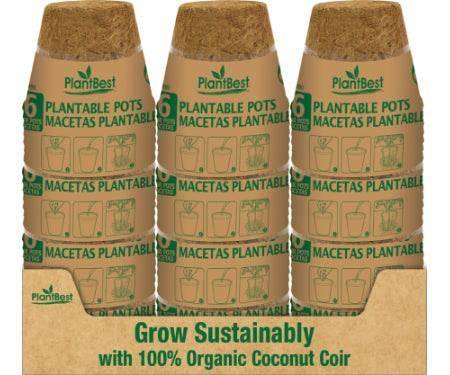 Coir Pot - 4-inches - 6pk