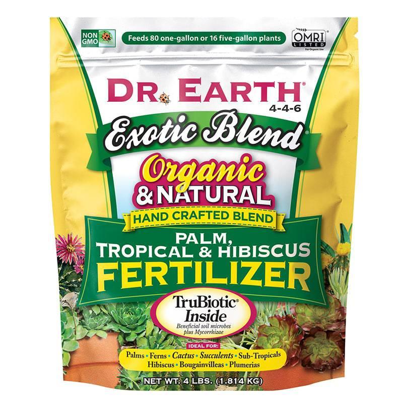 Dr. Earth - Organic & Natural Exotic Blend® Palm, Tropical & Hibiscus Fertilizer - 4 lb. - Hicks Nurseries