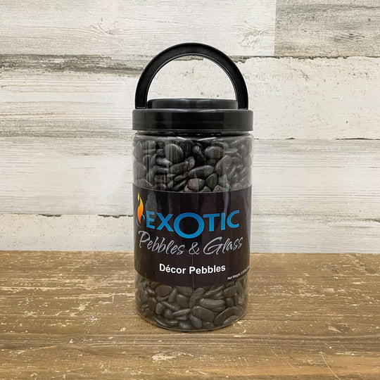 Exotic Pebbles - Polished Black Gravel - 5.5 lb.