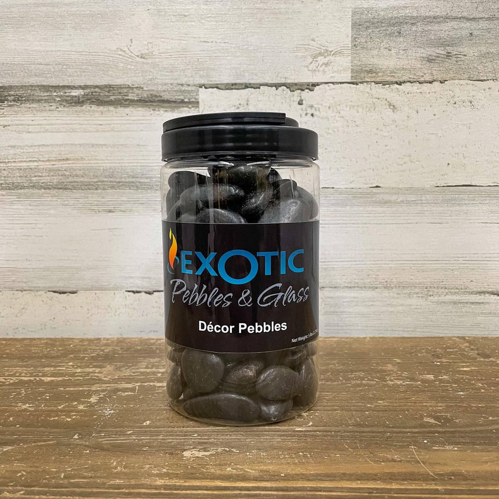 Exotic Pebbles - Polished Black Pebble - 5 lb. - Hicks Nurseries