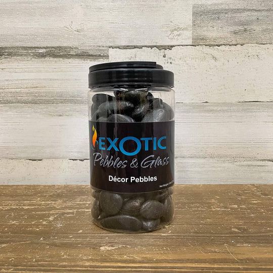 Exotic Pebbles - Polished Black Pebble - 5 lb.