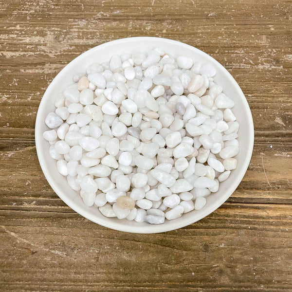 Exotic Pebbles - Snow White Gravel - 5.5 lb. - Hicks Nurseries