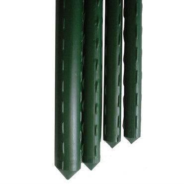 green plastic plant stakes Gardener Select Green Steel Stake 8ft
