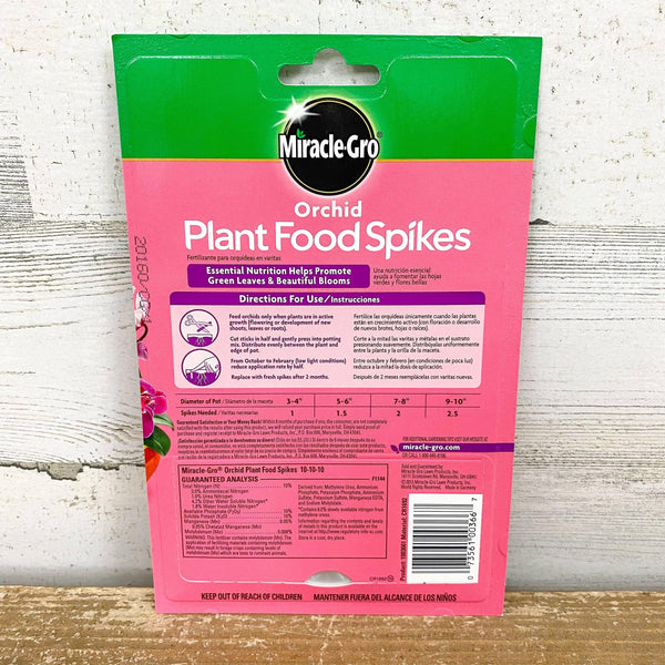 Miracle-Gro® - Orchid Plant Food Spikes - 10pk. - Hicks Nurseries