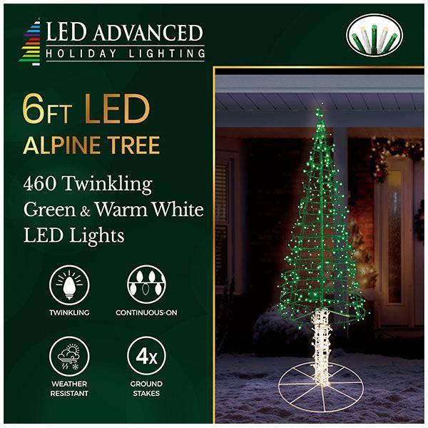Alpine Green - LED Outdoor Decor - 6' - Hicks Nurseries