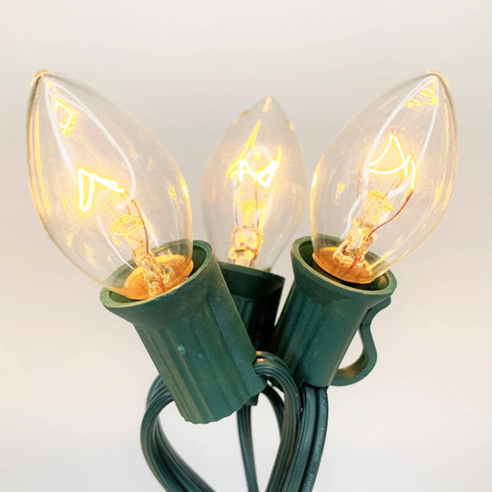 C7 25 ct. String Lights Transparent Clear
