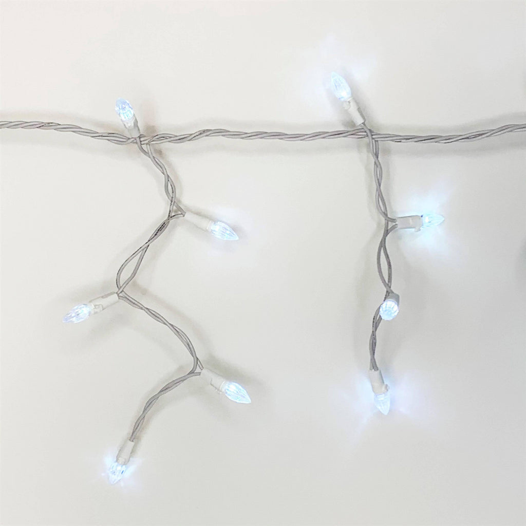 Icicle-Style LED 105 ct. C3 Light String Cool White - Hicks Nurseries