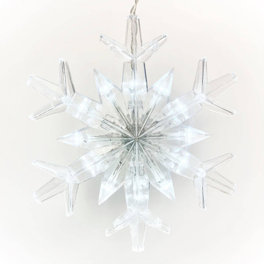 Snowflake Icicle LED 10 ct. Light Set White