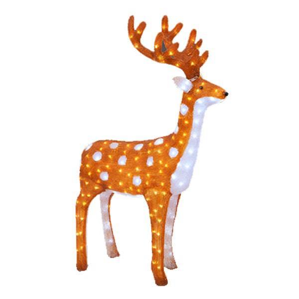 Standing Deer with Antlers - LED Outdoor Decor - 50" - Hicks Nurseries