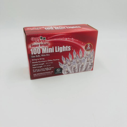 Super Bright Light Set - White Wire - Clear