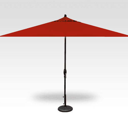 Jockey Red Sunbrella® Auto-tilt Umbrella - Black Pole - 8x10ft