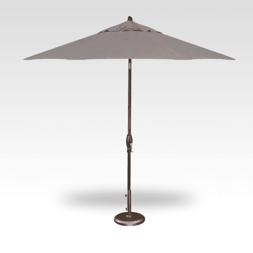 Mushroom Sunbrella® Auto-tilt Umbrella - Bronze Pole - 9ft