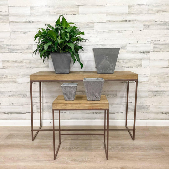 Ella Square Pot - Grey - 10-inches