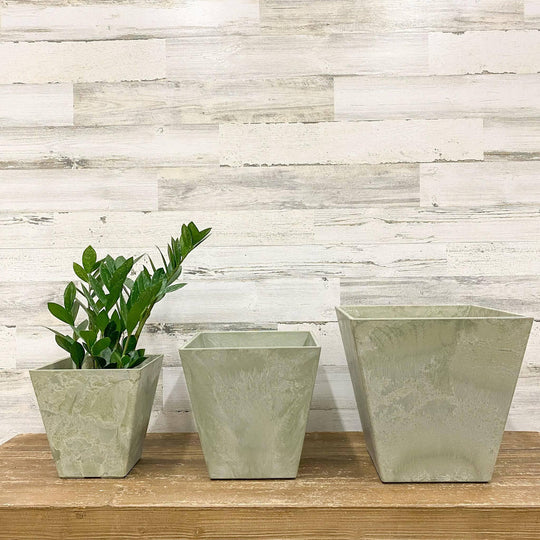 Ella Square Pot - Mint - 8-inches