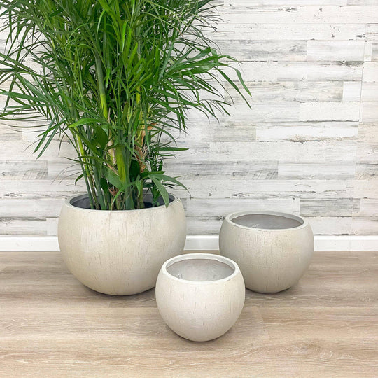 Fibreclay Orb Planter - Beige - 22-inch
