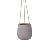 Fiberclay Ribbed - Hanging Basket - Taupe - 9-inch - Hicks Nurseries