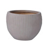 Fiberclay Ribbed Orb Planter - Taupe - 15-inch - Hicks Nurseries