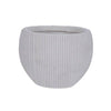 Fiberclay Ribbed Orb Planter - White - 12-inch - Hicks Nurseries