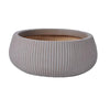 Fiberclay Ribbed Planter - Taupe - 13-inch - Hicks Nurseries