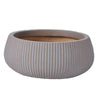 Fiberclay Ribbed Planter - Taupe - 17-inch - Hicks Nurseries