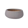 Fiberclay Ribbed Planter - Taupe - 9-inch - Hicks Nurseries