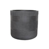 Fiberclay Striped Cylinder - Black - 10-inch - Hicks Nurseries