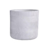 Fiberclay Striped Cylinder - White - 10-inch - Hicks Nurseries