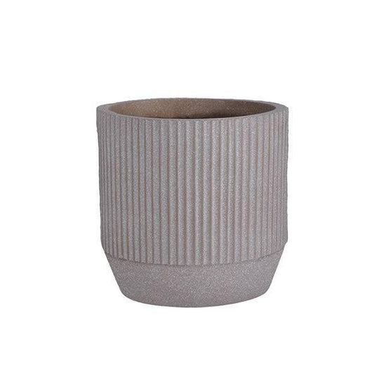 Fibreclay Taper Cylinder Planter - Taupe - 10-inch