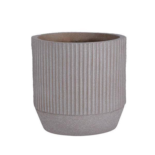 Fibreclay Taper Cylinder Planter - Taupe - 12-inch