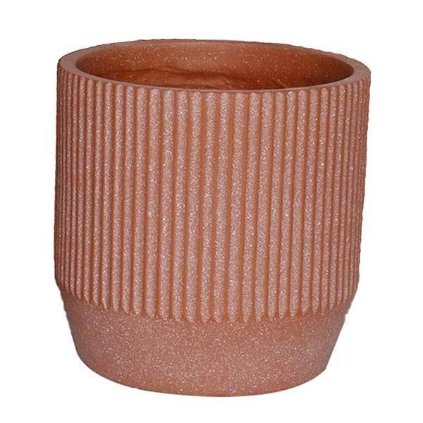 15 inch plant pot Fibreclay Taper Cylinder Planter - Terra Cotta