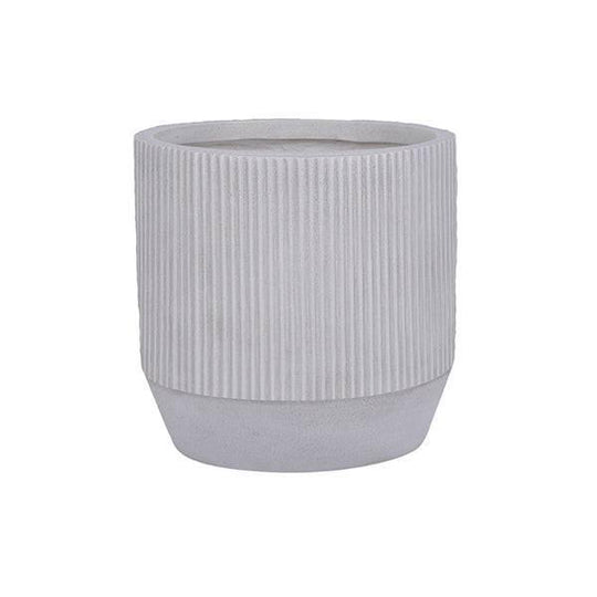 Fibreclay Taper Cylinder Planter - White - 10-inch