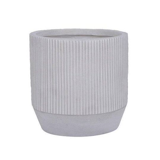 Fibreclay Taper Cylinder Planter - White - 12-inch
