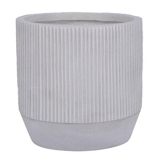 Fibreclay Taper Cylinder Planter - White - 15-inch