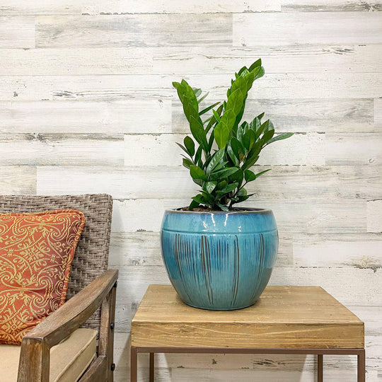 Halona Planter - Blue/Green - 12-inches