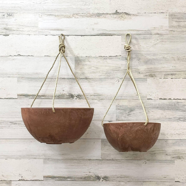 Hanging Bowl - Rust - 10-inches - Hicks Nurseries