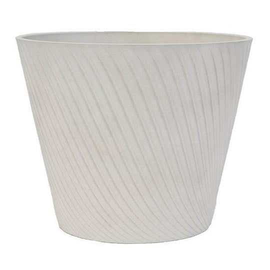 Lightweight Mediterranean Planter - Sand White - 15-inch