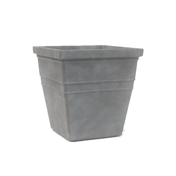 13 inch plastic planter Lightweight Square Planter - Grey