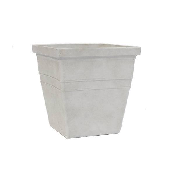 16 inch square plastic planter Lightweight Square Planter - Sand White
