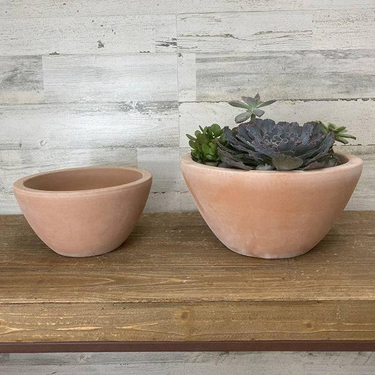 Maloja Clay Bowl Planter - 12-inch