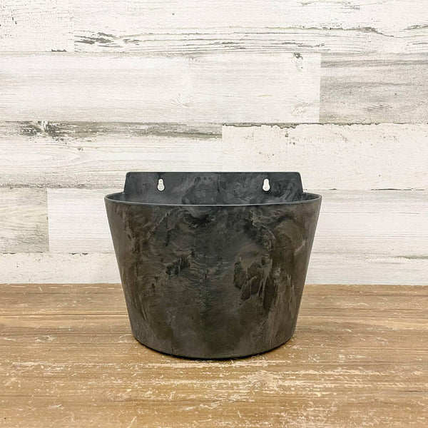 Napa Wall Pot - Black - 9.5-inches - Hicks Nurseries