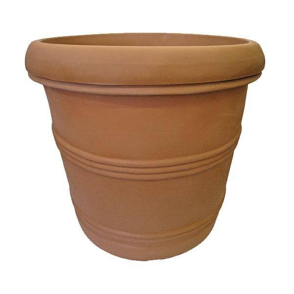 16 inch ceramic flower pots Planter - Basic Rim - Terra Cotta