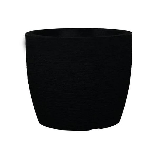 Planter - Euro Round - Black - 13-inch