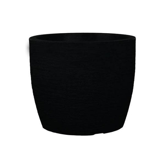 Planter - Euro Round - Black - 16-inch