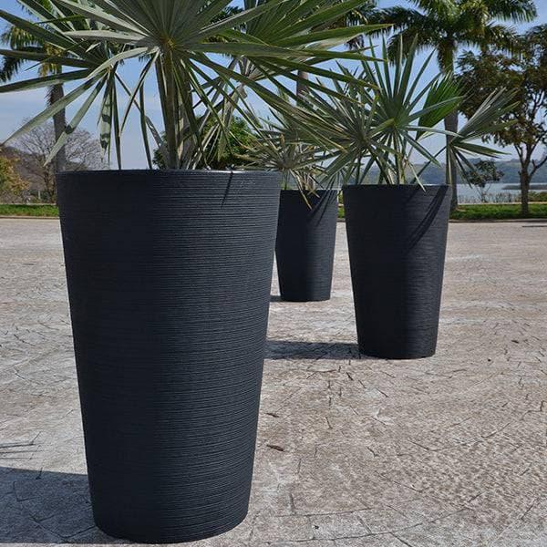 Planter - Linea - Charcoal - 29-inch - Hicks Nurseries