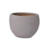 Planter Ribbed Orb - Taupe - 12-inch - Hicks Nurseries