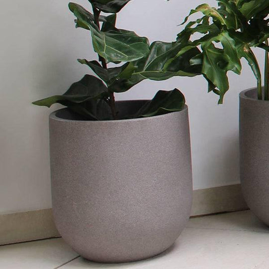 Planter - Rustic Cask - Off White - 13-inch