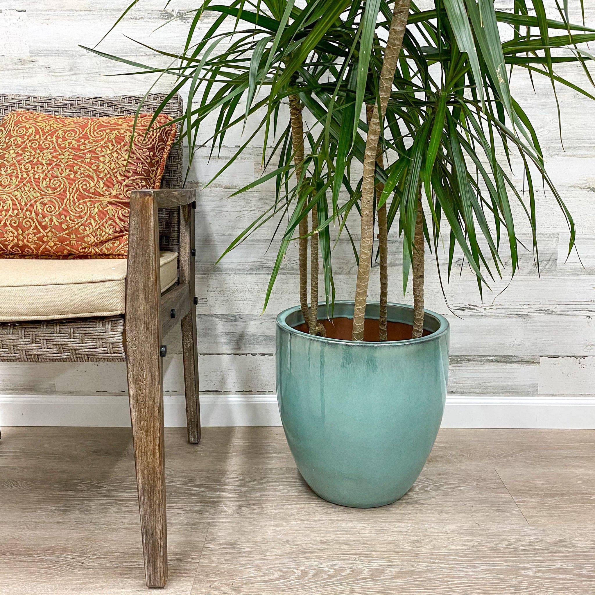 15 inch indoor plant pots Procida Planter - Milk Blue
